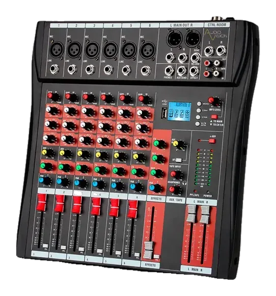 Микшерный пульт 6-канальный AudioVision MX-6P