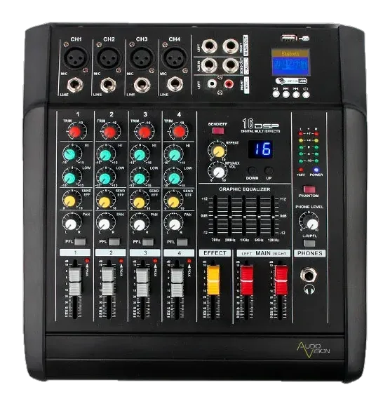 Микшерный пульт 4-канальный AudioVision AV-M4