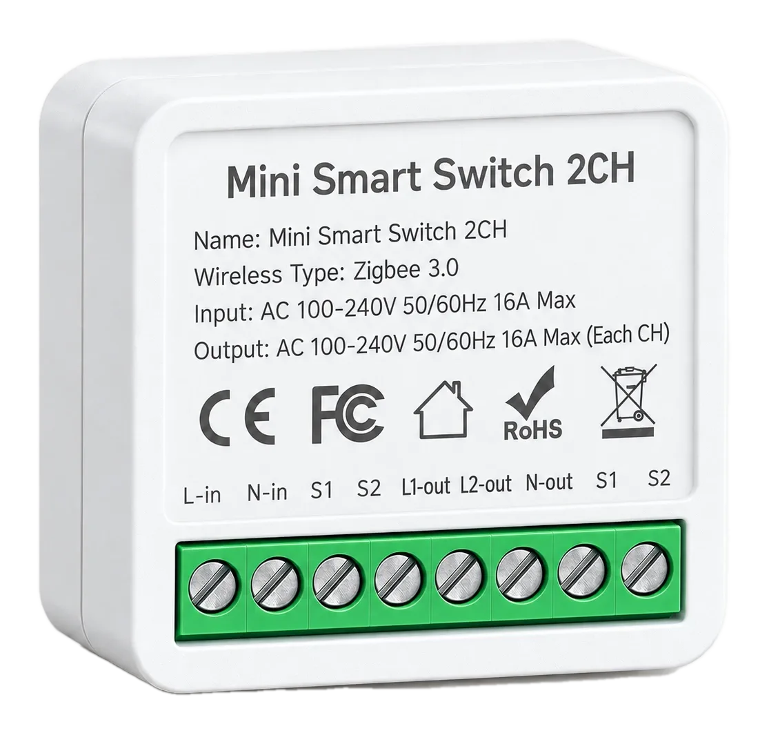 Умное реле Zigbee 3.0, 2 канала