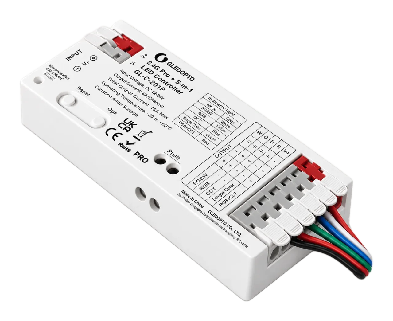 Контроллер LED-ленты Gledopto PRO GL-C-201P, 5 в 1
