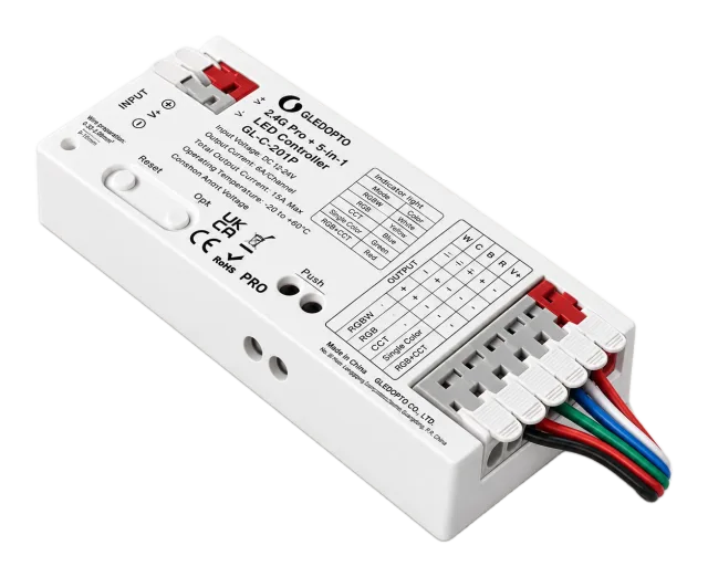 Контроллер LED-ленты Gledopto PRO GL-C-201P, 5 в 1